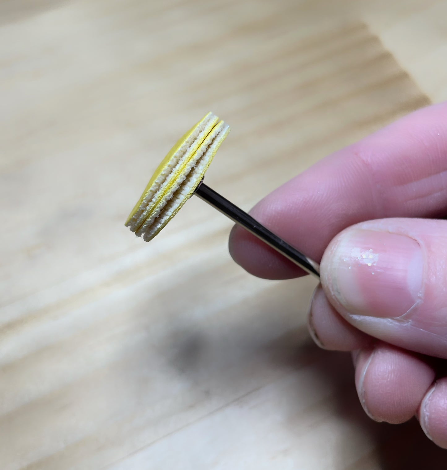 Mounted Leather Mini Buff
