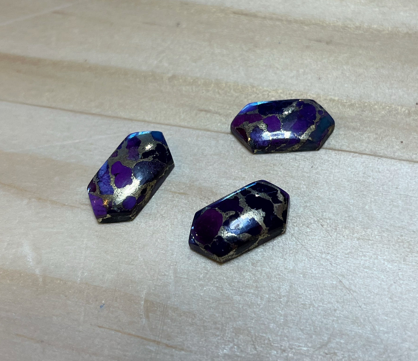 Purple Copper Turquoise - Hexagon Cabochon