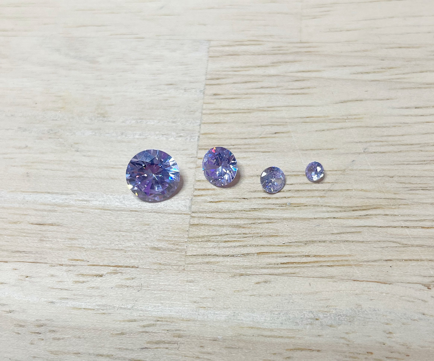 Cubic Zirconia - Rose Pink, Round
