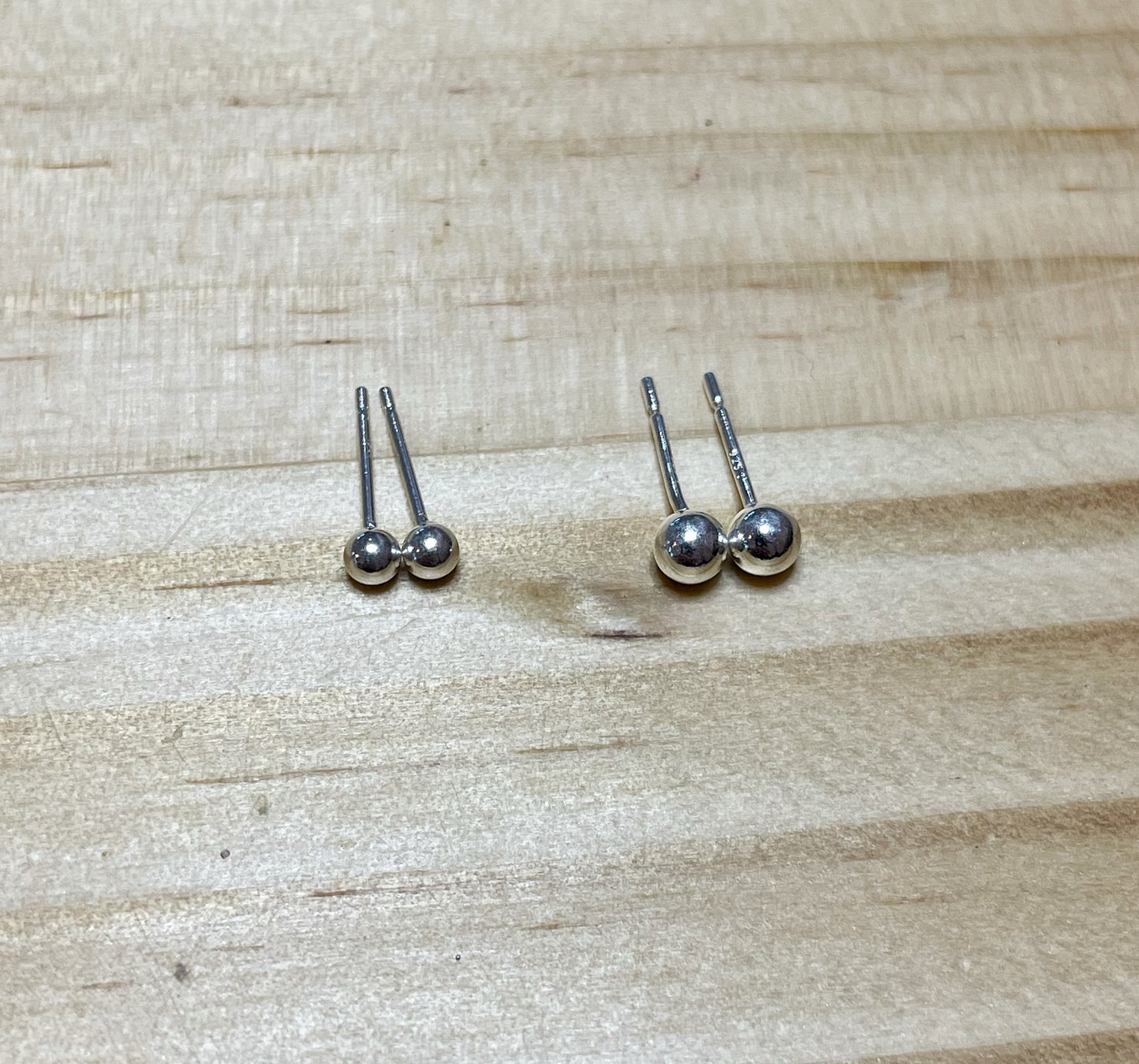 Ball Studs - Sterling Silver
