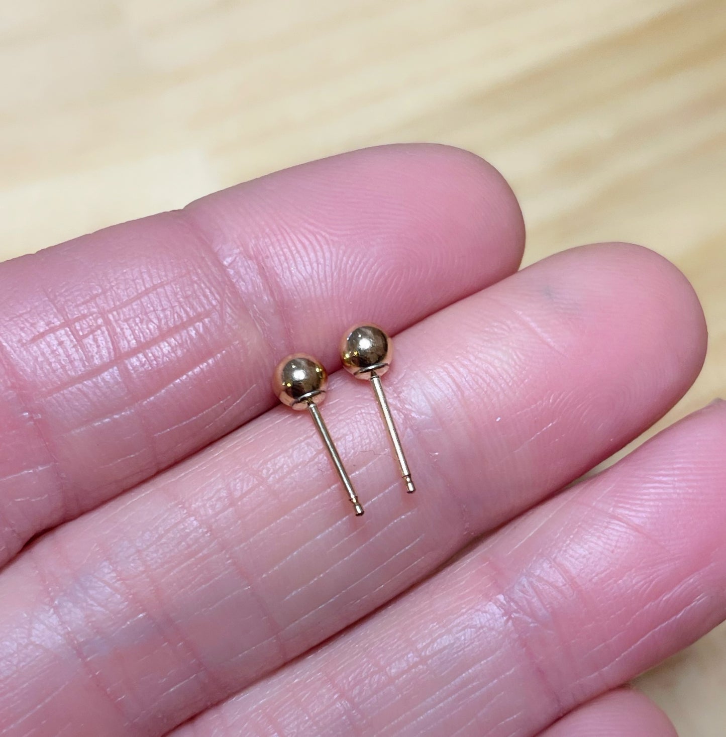 Ball Studs - Gold Plated Sterling Silver