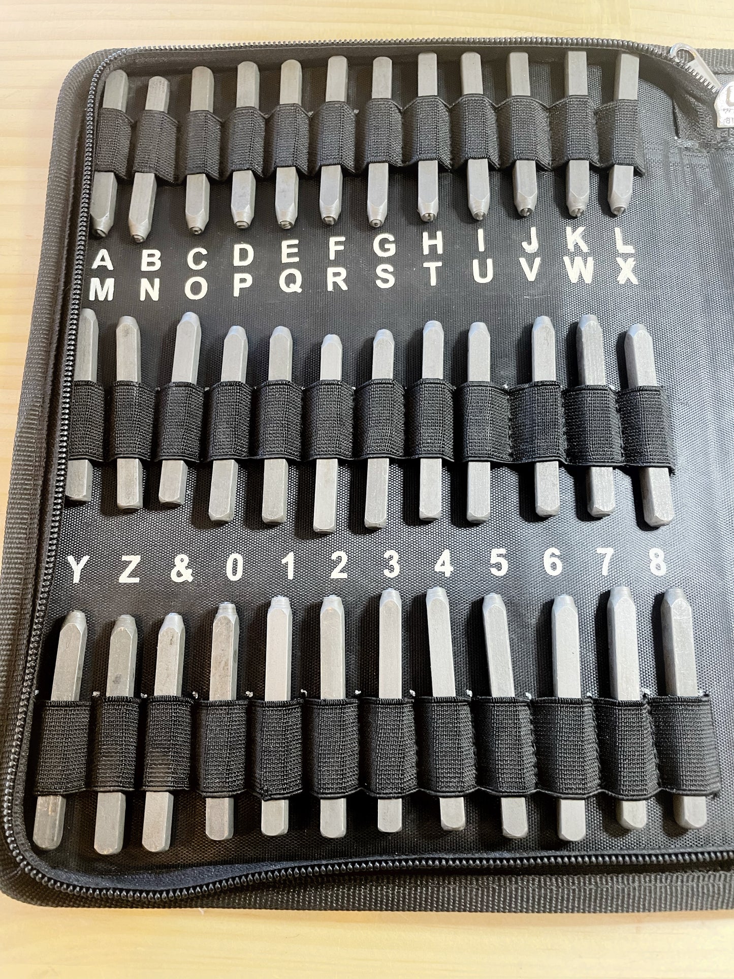 Letter Stamping Kit in Zip Up Case