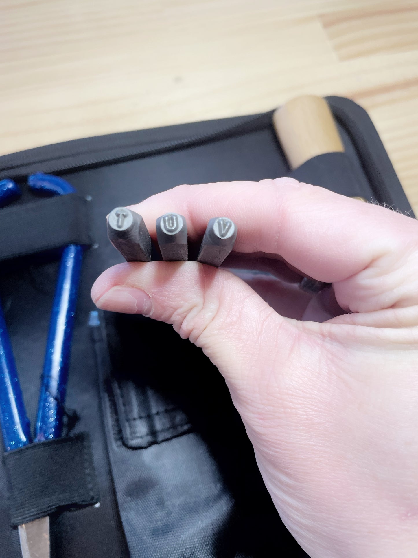 Letter Stamping Kit in Zip Up Case