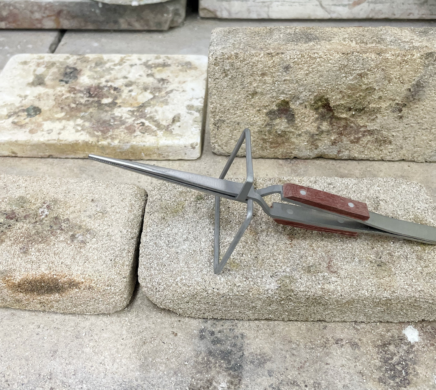 Cross Locking Tweezers With Stand
