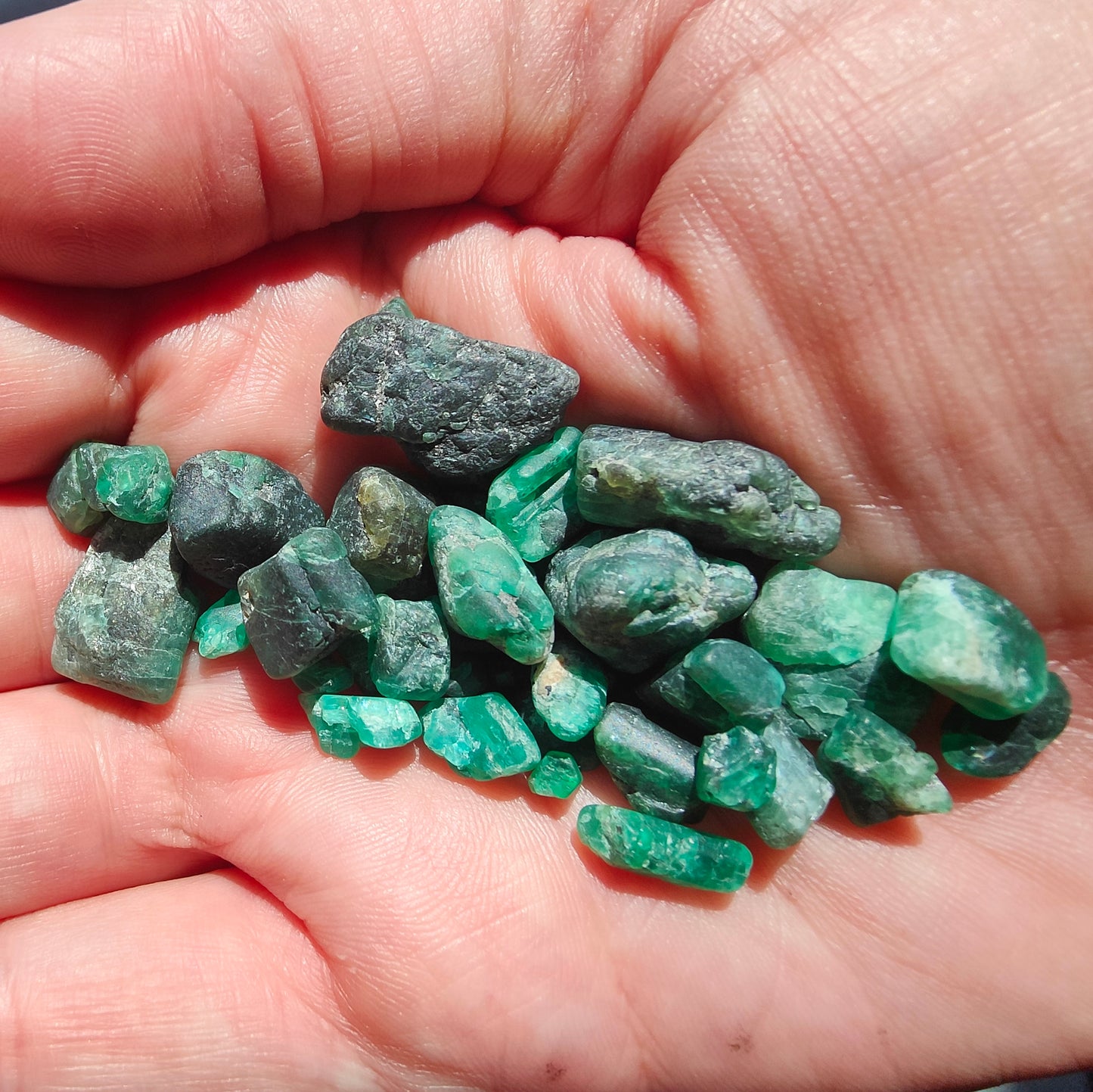 Raw Emerald Pieces