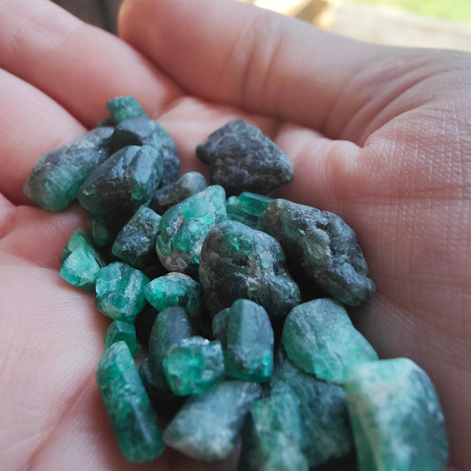 Raw Emerald Pieces