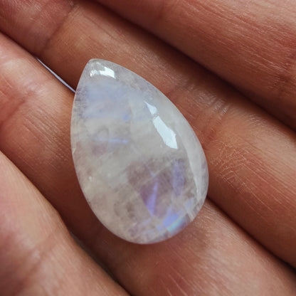 White Moonstone Tear-Drop Cabachon