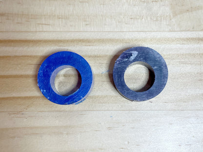 Ring Wax Slices - Off-Centre Hole, Round