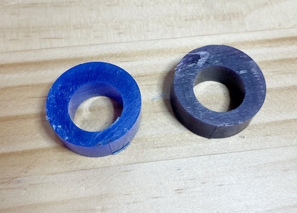 Ring Wax Slices - Off-Centre Hole, Round
