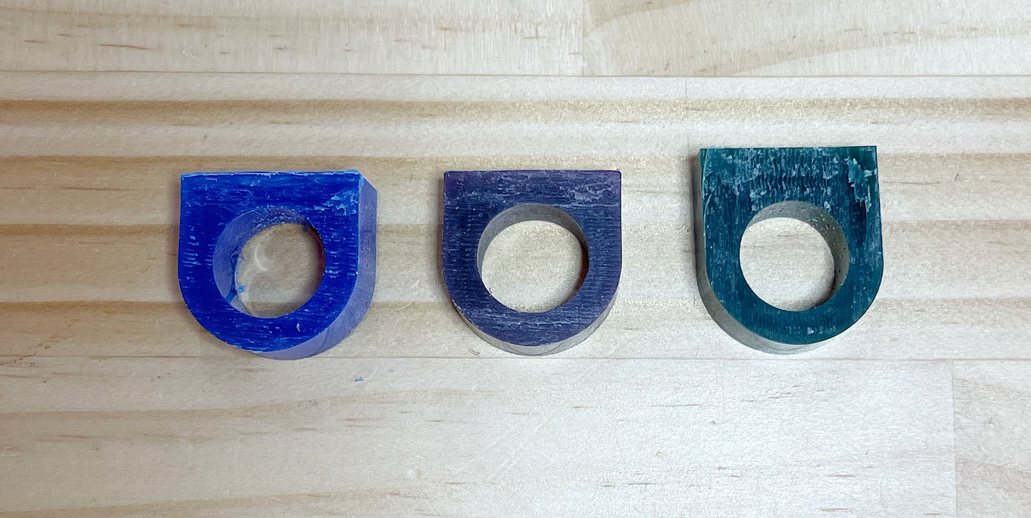 Ring Wax Slices - Flat Top, Small