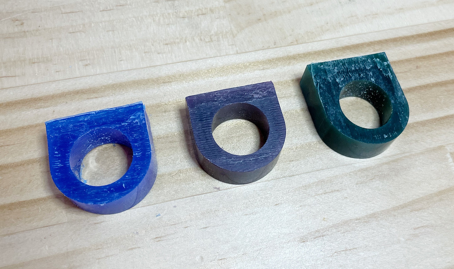 Ring Wax Slices - Flat Top, Small