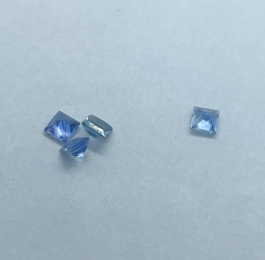 Blue Sapphire - Square Cut Facet