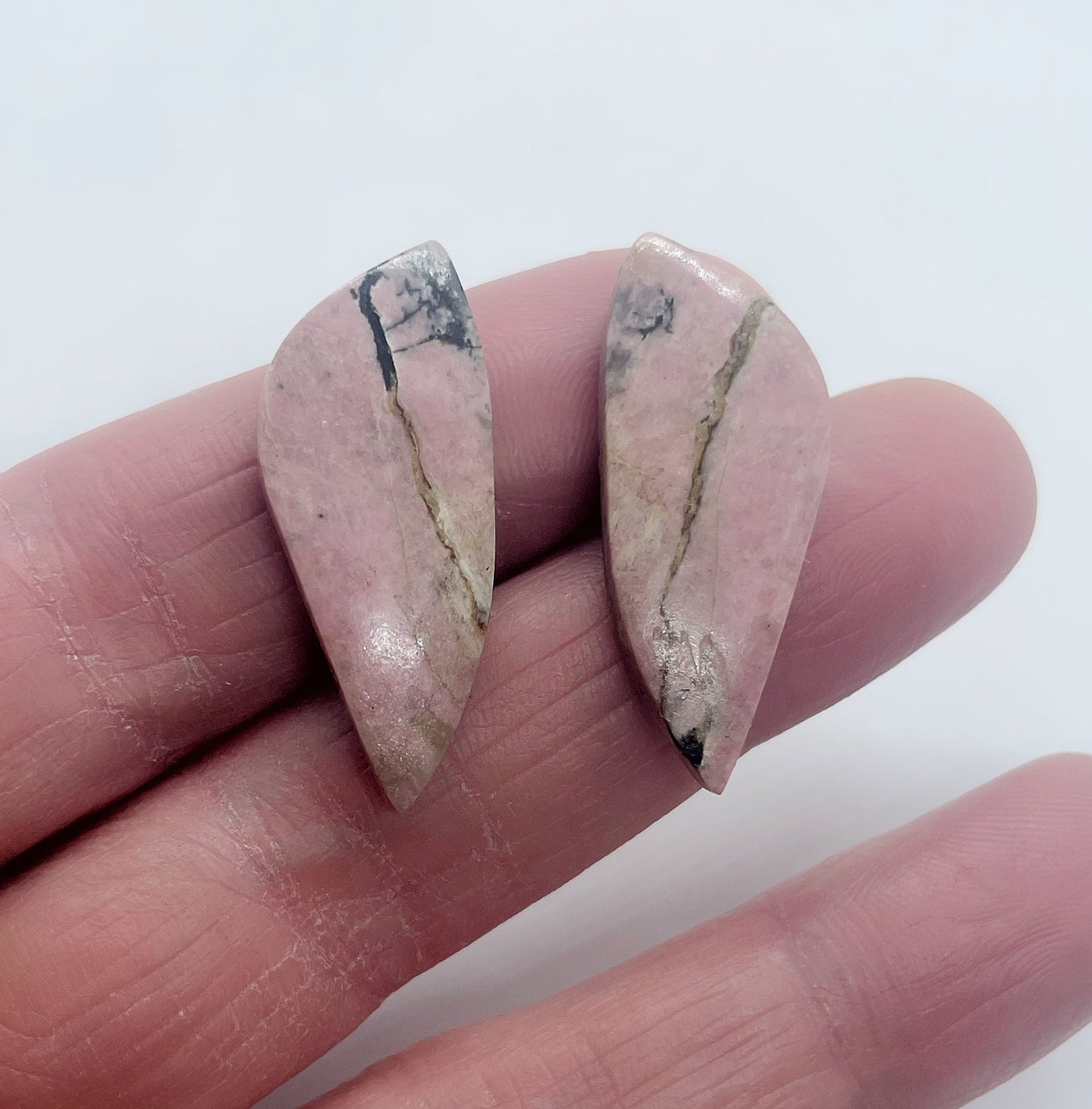 Rhodonite - Wing Shaped Pair