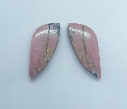 Rhodonite - Wing Shaped Pair