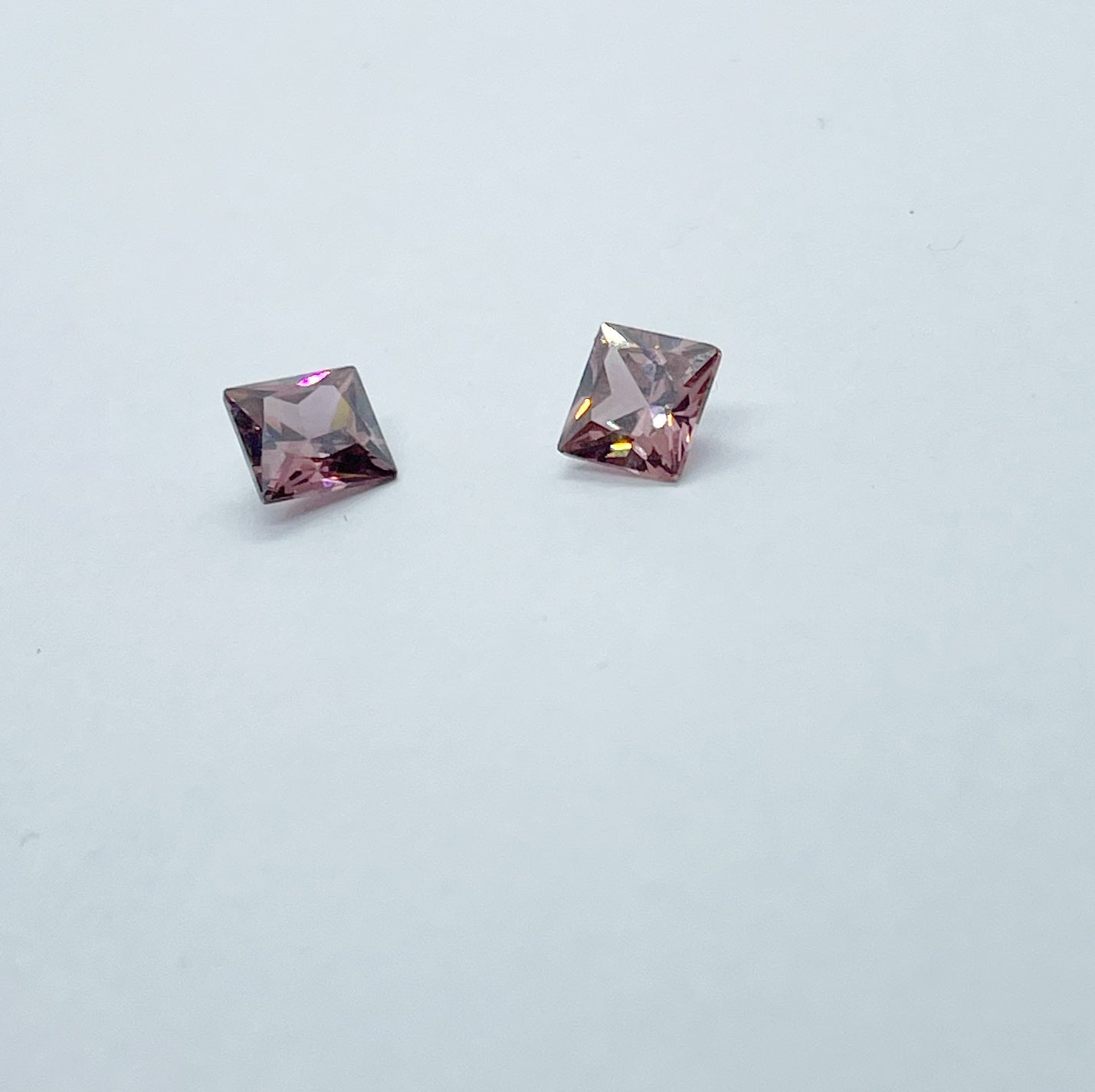 Cubic Zirconia Rose Pink - Square
