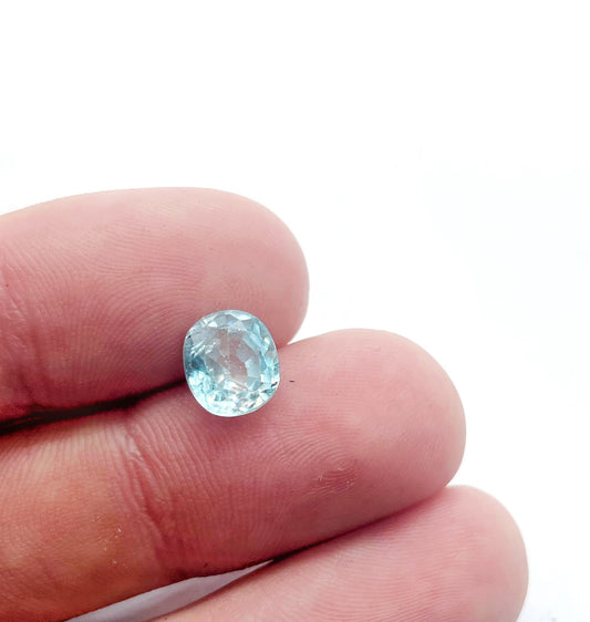 Blue Zircon - Squared Oval Facet