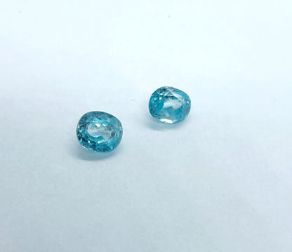 Blue Zircon - Squared Oval Facet