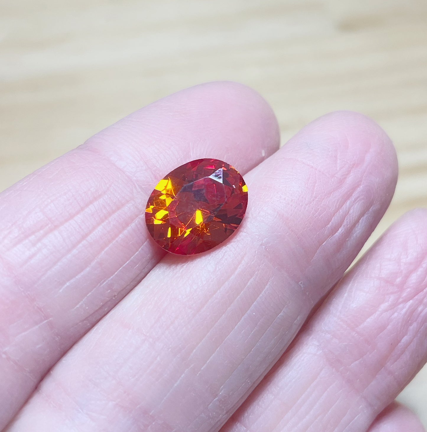 Cubic Zirconia, Orange - Oval Cut Facet