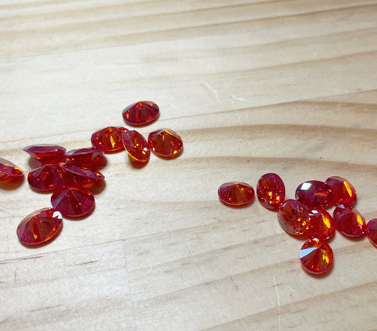 Cubic Zirconia, Orange - Oval Cut Facet
