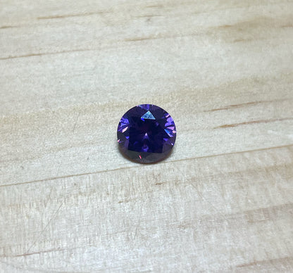 Cubic Zirconia -Grape Purple, Round