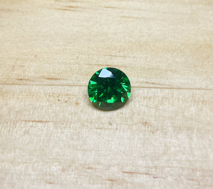 Cubic Zirconia -Emerald Green, Round