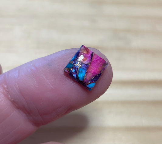 Mohave Pink Oyster Turquoise - Angled Cabochons