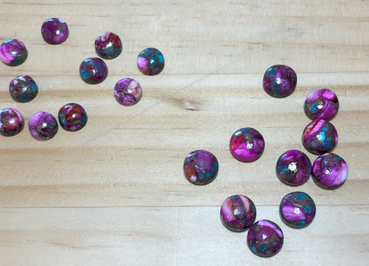 Mohave Pink Oyster Turquoise - Round Cabochons
