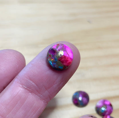 Mohave Pink Oyster Turquoise - Round Cabochons