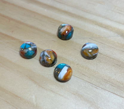 Natural Oyster Copper Turquoise - Round Cabochons