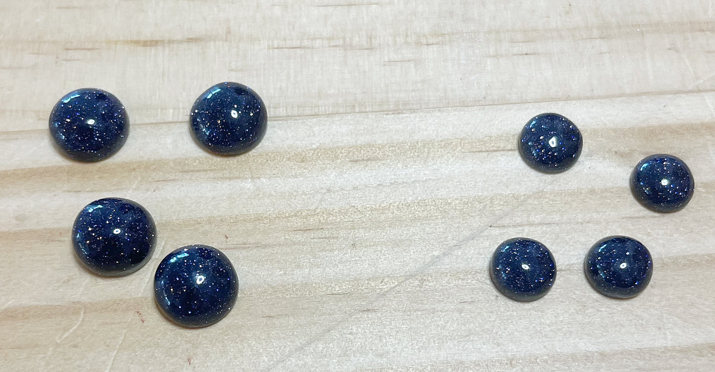 Blue Goldstone - Round Cabochons