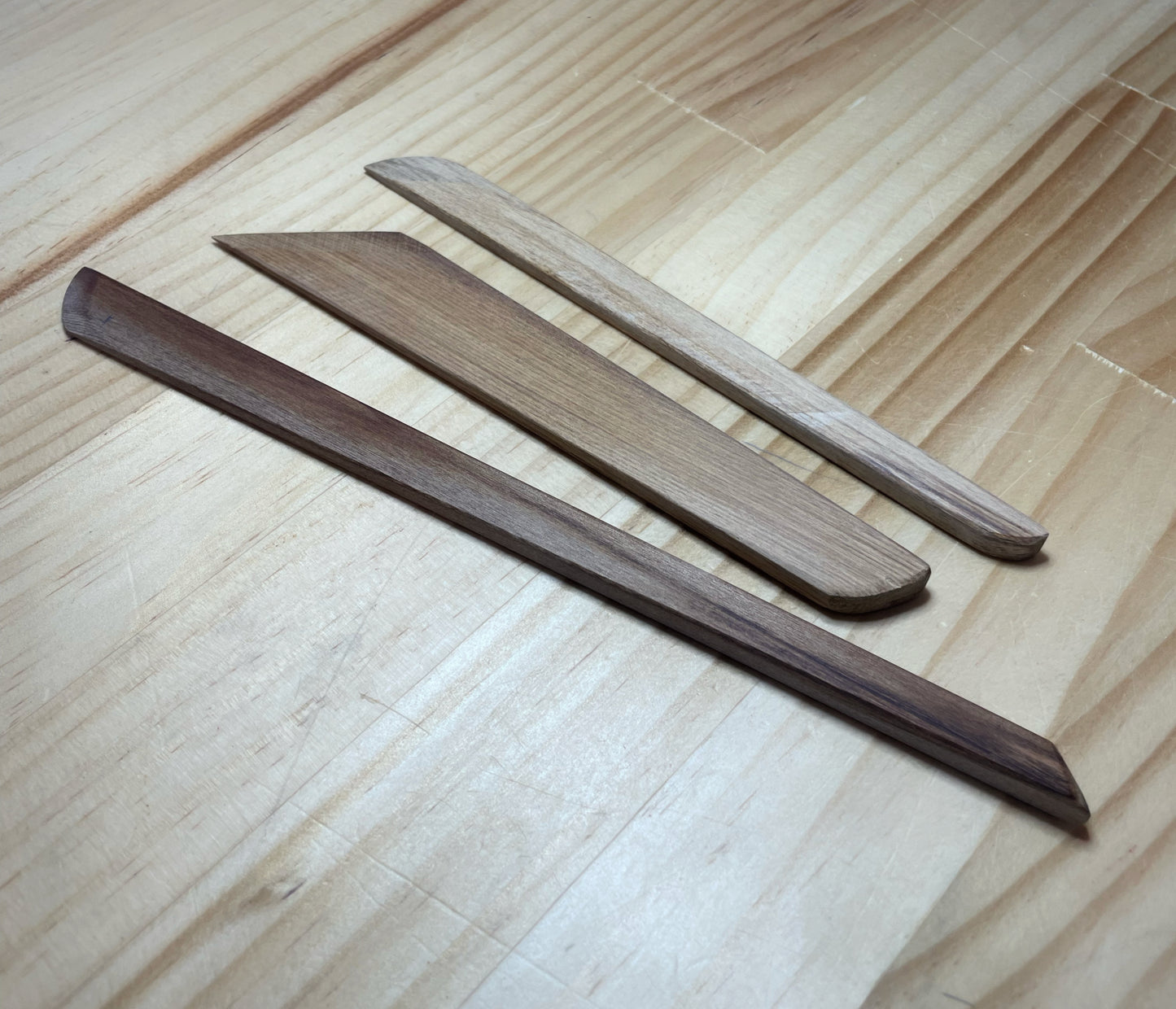 Recycled Rimu Clay Knives