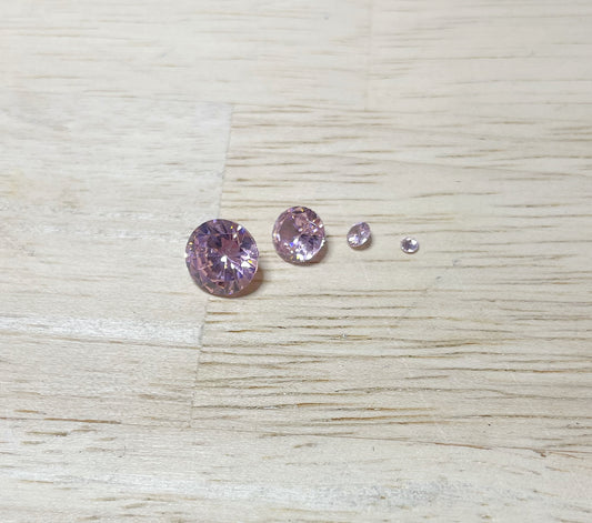 Cubic Zirconia - Pink, Round