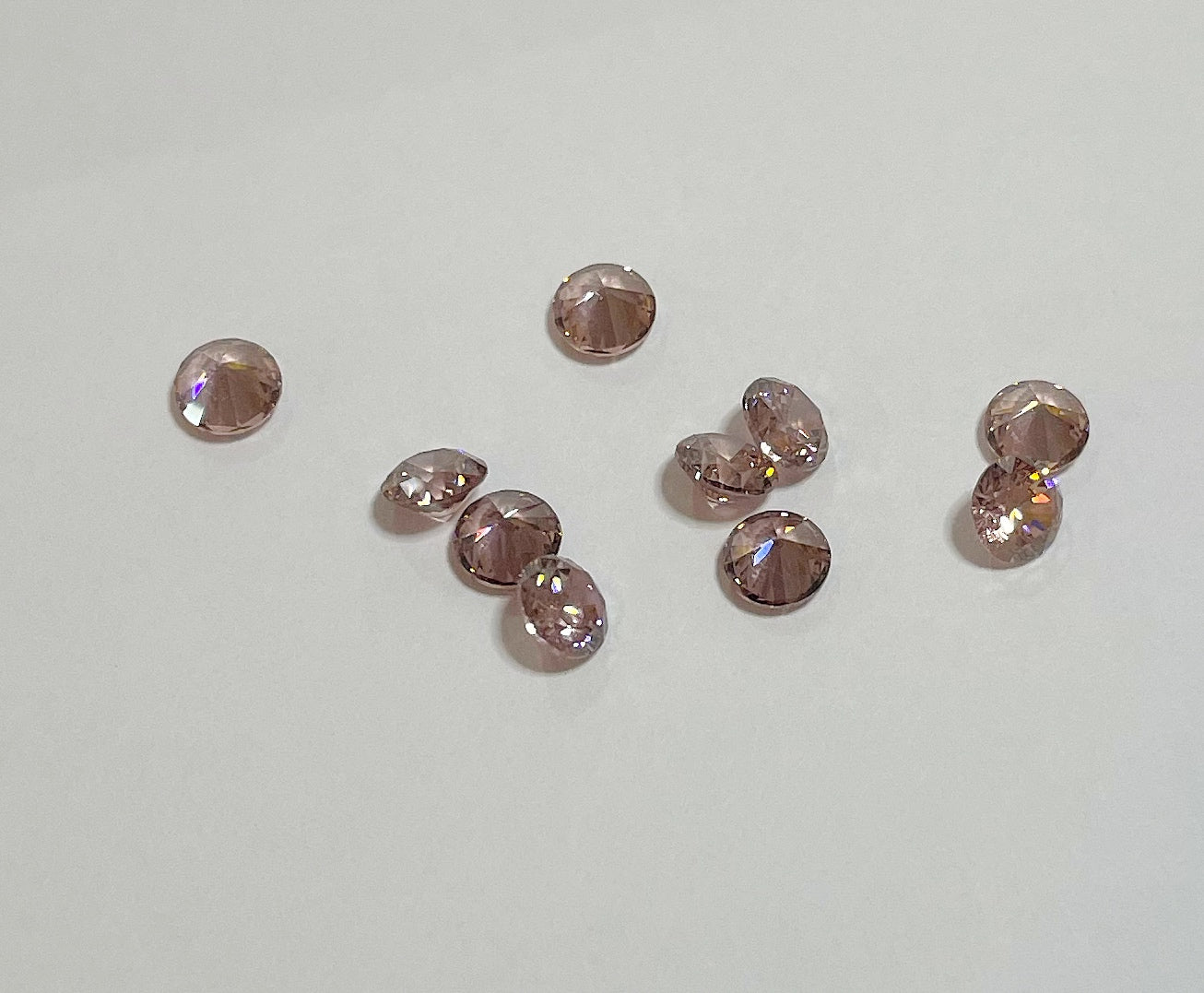 Cubic Zirconia - Rose Pink, Round