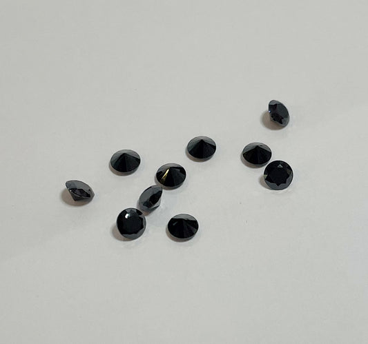 Cubic Zirconia - Black, Round