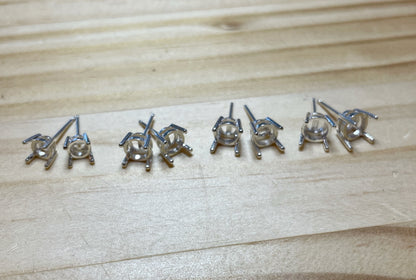 Gallery Claw Setting Studs - Sterling Silver