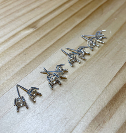 Gallery Claw Setting Studs - Sterling Silver