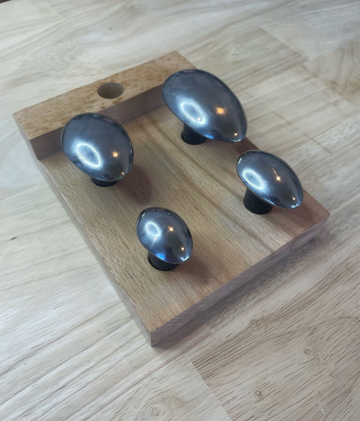 Spoon Stakes Set on Wooden Base